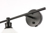 Living District LD2305BK Gene 1 light Black and Frosted white glass left Wall sconce