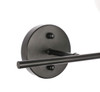 Living District LD2307BK Collier 1 light Black and Frosted white glass left Wall sconce