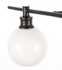 Living District LD2307BK Collier 1 light Black and Frosted white glass left Wall sconce