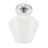 Living District LD2255C Gene 1 light Chrome and Frosted white glass Flush mount