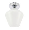 Living District LD2255C Gene 1 light Chrome and Frosted white glass Flush mount