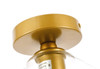 Living District LD2254BR Gene 1 light Brass and Clear glass Flush mount