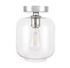 Living District LD2270C Collier 1 light Chrome and Clear glass Flush mount