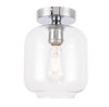 Living District LD2270C Collier 1 light Chrome and Clear glass Flush mount