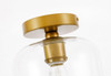 Living District LD2270BR Collier 1 light Brass and Clear glass Flush mount