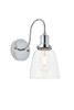 Living District LD4013W6C Felicity 1 light chrome Wall Sconce