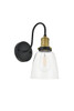 Living District LD4013W6BRB Felicity 1 light brass and black Wall Sconce