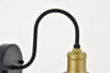 Living District LD4013W6BRB Felicity 1 light brass and black Wall Sconce