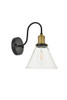 Living District LD4017W7BRB Histoire 1 light brass and black Wall Sconce