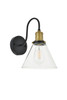 Living District LD4017W7BRB Histoire 1 light brass and black Wall Sconce