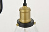 Living District LD4017W7BRB Histoire 1 light brass and black Wall Sconce