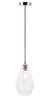 Living District LD2260C Gene 1 light Chrome and Clear glass pendant