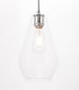 Living District LD2260C Gene 1 light Chrome and Clear glass pendant