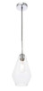 Living District LD2260C Gene 1 light Chrome and Clear glass pendant