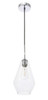 Living District LD2260C Gene 1 light Chrome and Clear glass pendant