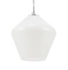 Living District LD2257C Gene 1 light Chrome and Frosted white glass pendant