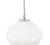 Living District LD2257C Gene 1 light Chrome and Frosted white glass pendant