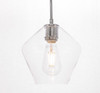 Living District LD2256C Gene 1 light Chrome and Clear glass pendant