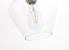 Living District LD2256C Gene 1 light Chrome and Clear glass pendant