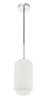 Living District LD2277C Collier 1 light Chrome and Frosted white glass pendant