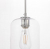 Living District LD2276C Collier 1 light Chrome and Clear glass pendant