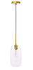 Living District LD2276BR Collier 1 light Brass and Clear glass pendant