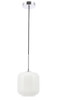 Living District LD2273C Collier 1 light Chrome and Frosted white glass pendant