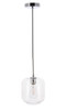 Living District LD2272C Collier 1 light Chrome and Clear glass pendant