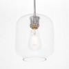 Living District LD2272C Collier 1 light Chrome and Clear glass pendant