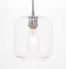 Living District LD2272C Collier 1 light Chrome and Clear glass pendant