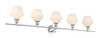 Living District LD2325C Gene 5 light Chrome and Frosted white glass Wall sconce Living District LD2325C Gene 5 light Chrome and Frosted white glass Wall sconce