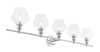 Living District LD2324C Gene 5 light Chrome and Clear  glass Wall sconce