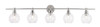 Living District LD2326C Collier 5 light Chrome and Clear glass Wall sconce