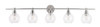 Living District LD2326C Collier 5 light Chrome and Clear glass Wall sconce