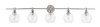 Living District LD2326C Collier 5 light Chrome and Clear glass Wall sconce