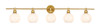 Living District LD2327BR Collier 5 light Brass and Frosted white glass Wall sconce