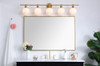 Living District LD2327BR Collier 5 light Brass and Frosted white glass Wall sconce