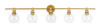 Living District LD2326BR Collier 5 light Brass and Clear glass Wall sconce