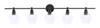 Living District LD2324BK Gene 5 light Black and Clear glass Wall sconce