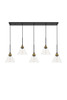 Living District LD4017D48BRB Histoire 5 light brass and black Pendant