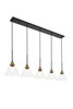 Living District LD4017D48BRB Histoire 5 light brass and black Pendant