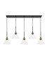 Living District LD4017D48BRB Histoire 5 light brass and black Pendant