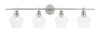 Living District LD2320C Gene 4 light Chrome and Clear glass Wall sconce