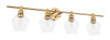 Living District LD2320BR Gene 4 light Brass and Clear glass Wall sconce