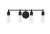 Living District LD4028W22BK Serif 4 light black Wall Sconce