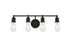 Living District LD4028W22BK Serif 4 light black Wall Sconce