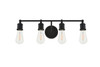 Living District LD4028W22BK Serif 4 light black Wall Sconce