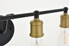 Living District LD4028W22BRB Serif 4 light brass and black Wall Sconce