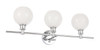 Living District LD2319C Collier 3 light Chrome and Frosted white glass Wall sconce