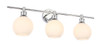 Living District LD2319C Collier 3 light Chrome and Frosted white glass Wall sconce